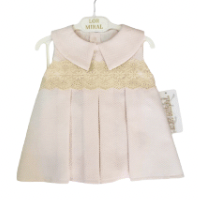 Lor Miral Baby Girls Pink A Line Dress Set