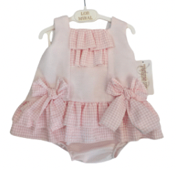 Lor Miral Baby Girls Pink Dress Set
