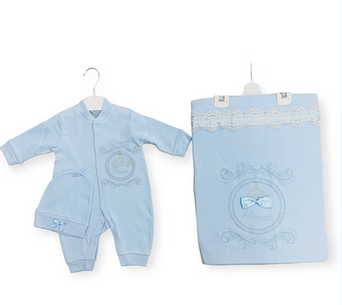 Baby Boys Blue Prince Set