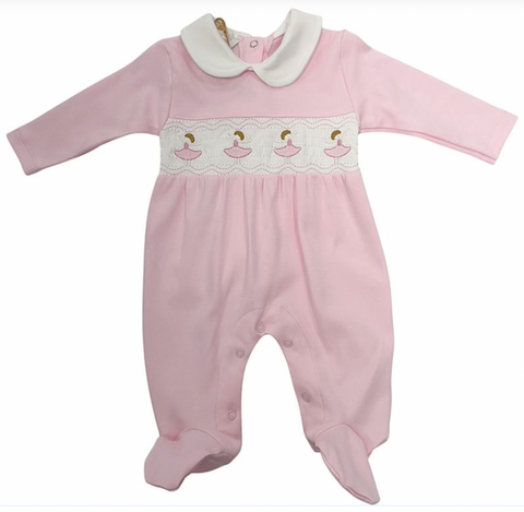 Baby Girls Pink Ballerina Babygrow