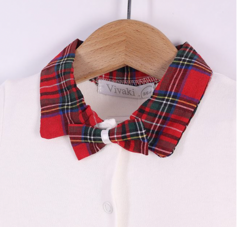 Baby Boys Tartan Baby Grow