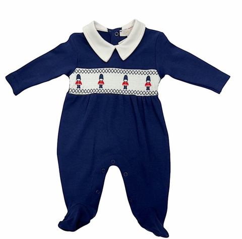 Baby Boys Solider Navy Babygrows