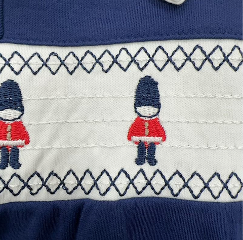 Baby Boys Solider Navy Babygrows
