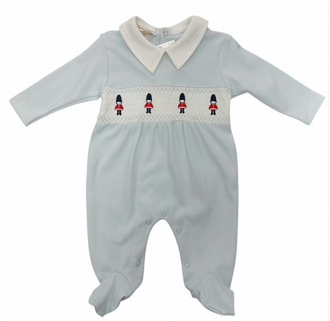 Baby Boys Solider Baby Blue Babygrows