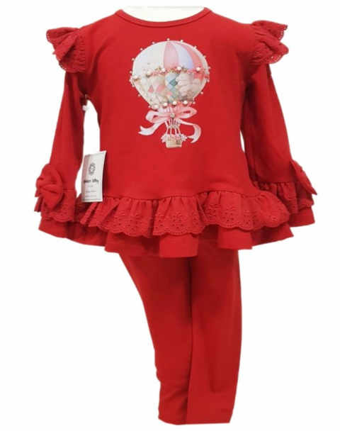 Girls Red Balloon Legging Set