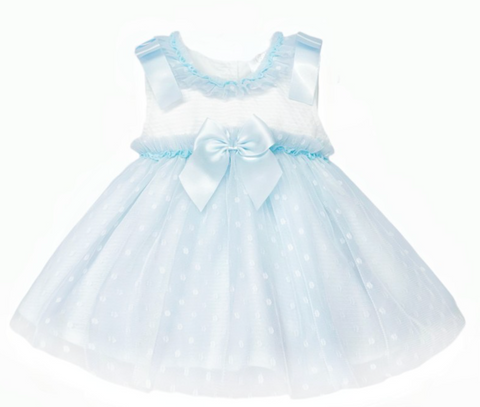 Wee Me Blue Tulle Mesh Dress