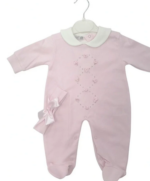 Baby Boys Pink Romper