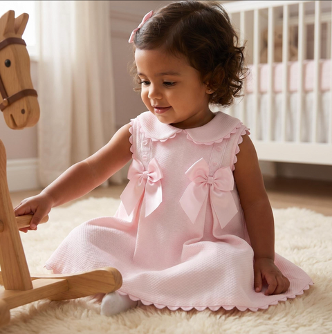 Wee Me Baby Dress Pink Bows