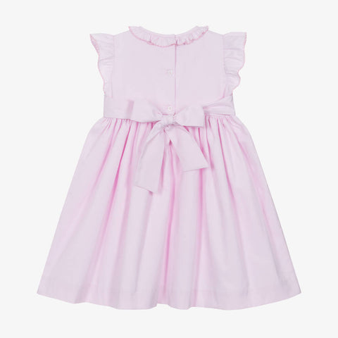Pretty Originals Girls Pink Smocked Dress