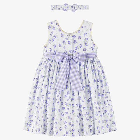 Pretty Originals Girls Lilac Smocked Dress Set